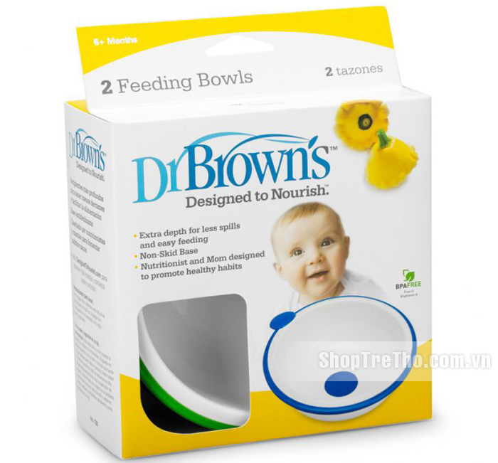 Bát ăn dặm Dr.Brown's bằng nhựa cao cấp 730-3