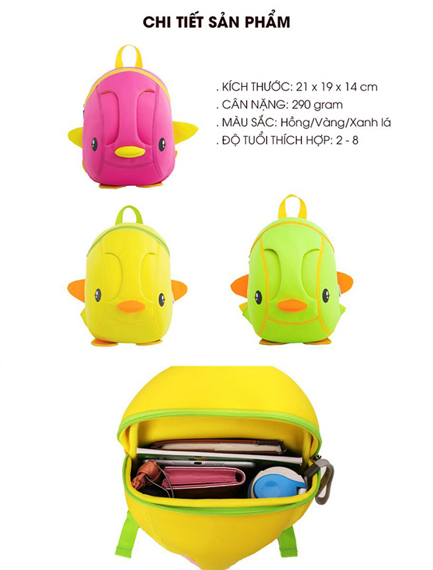 Ba lô chú vịt con Nohoo NH017