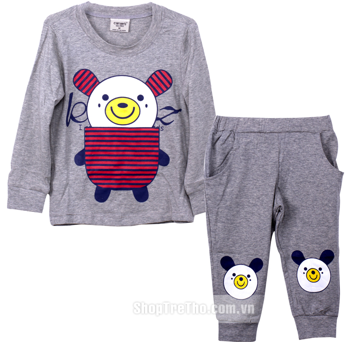 Bộ quần áo thu đông in hình gấu Carter's (1-5Y)
