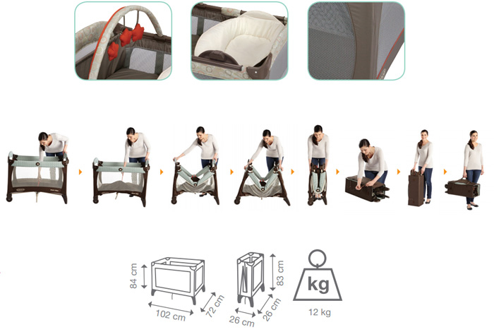 Nôi chơi trẻ em Roman Graco