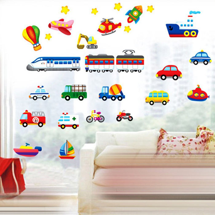 Tranh dán tường - Phương tiện giao thông M0141
