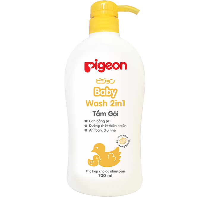 Tắm gội dịu nhẹ Pigeon hoa hướng dương 2in1 (700ml)