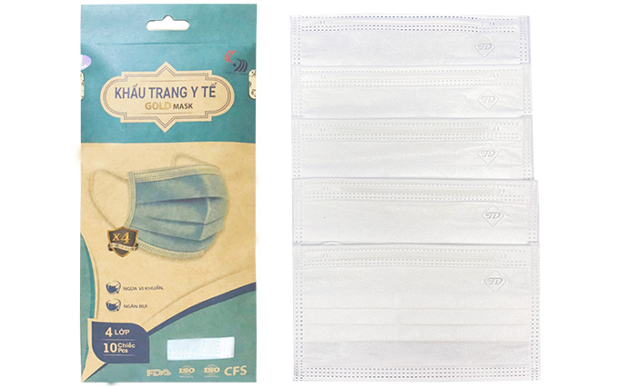 Khẩu trang y tế 4 lớp cao cấp Gold Mask Trường Dương
