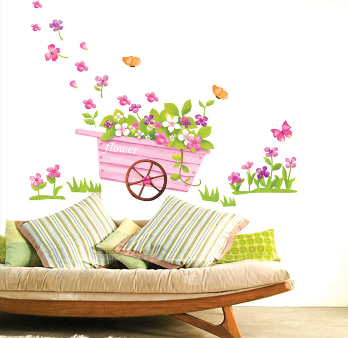 Tranh dán tường xe hoa