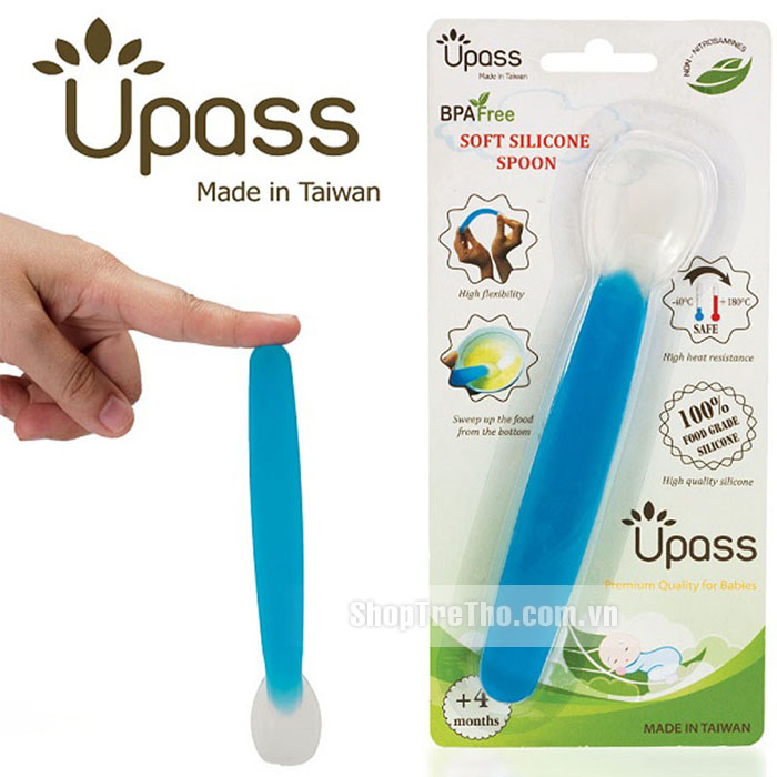 Thìa ăn dặm Silicone siêu mềm không BPA Upass UP3002
