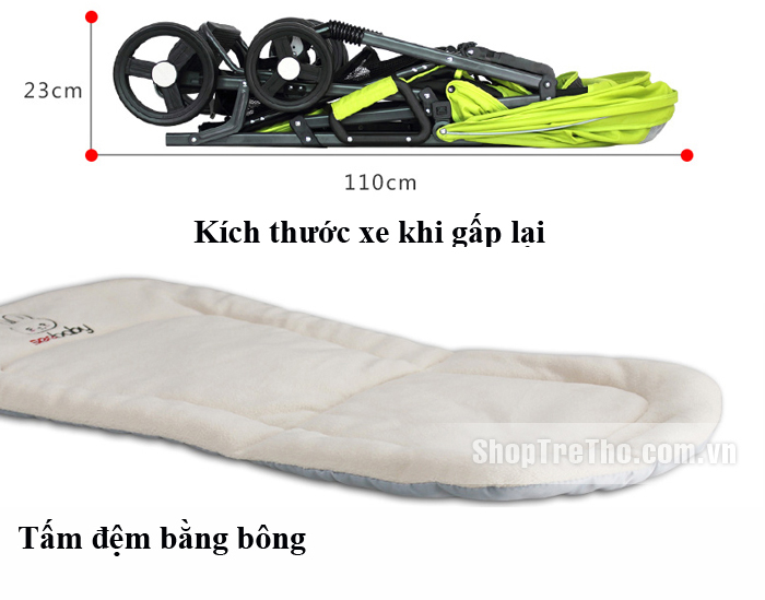 Xe đẩy đôi Seebaby T12
