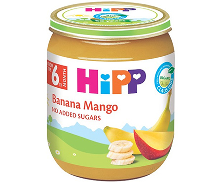 Dinh dưỡng đóng lọ HiPP chuối xoài 125g