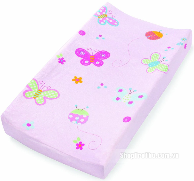 Ga bọc đệm thay tã Summer Butterfly màu hồng