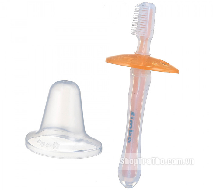 bàn chải tập đánh răng an toàn silicone Simba 