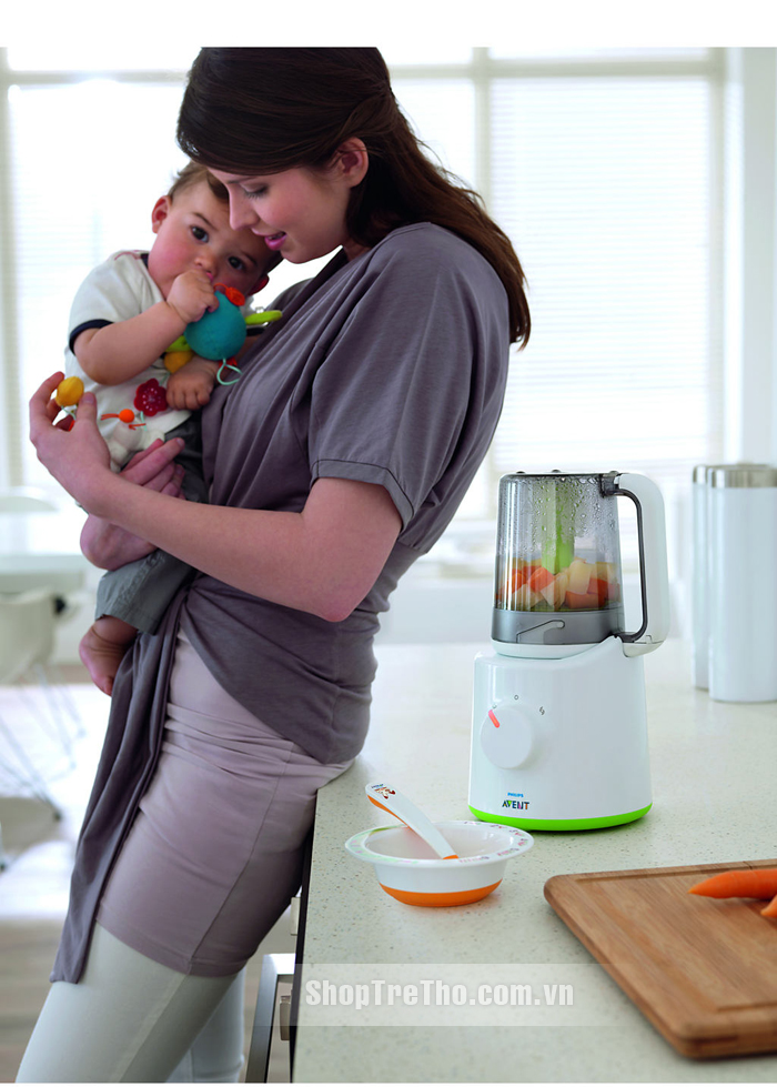 Máy hấp và xay thức ăn cho trẻ Philips Avent SCF870