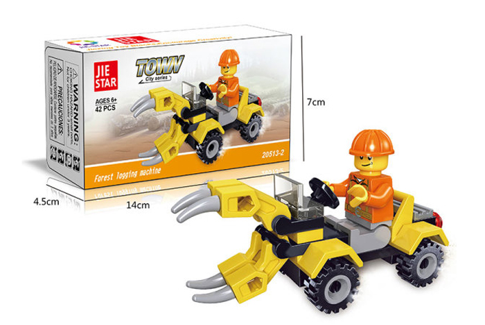 Bộ xếp hình Jie Star 20513-2 - Ô tô xây dựng