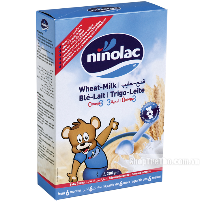 Bột ăn dặm Ninolac lúa mỳ sữa 200g 6m+