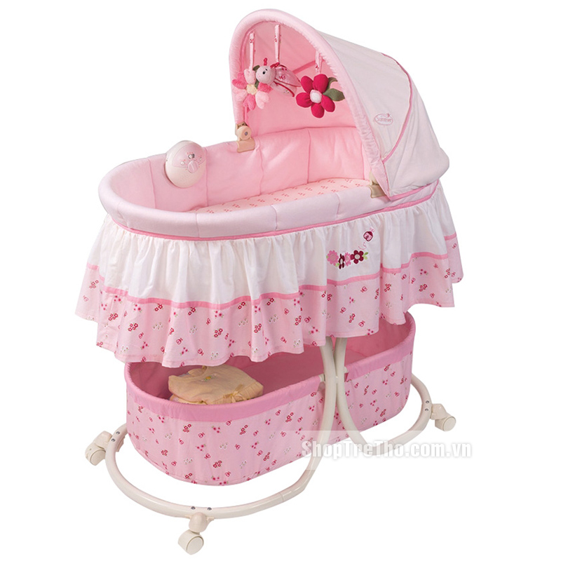 Nôi rung bé gái Summer Ladybug Modern Bassinet 