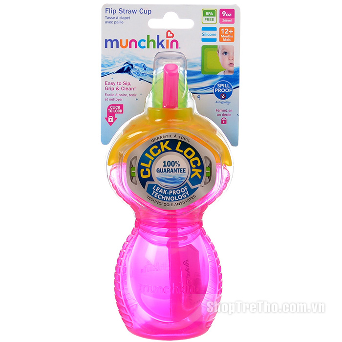 Cốc ống hút Munchkin 15424 có nắp 9oz