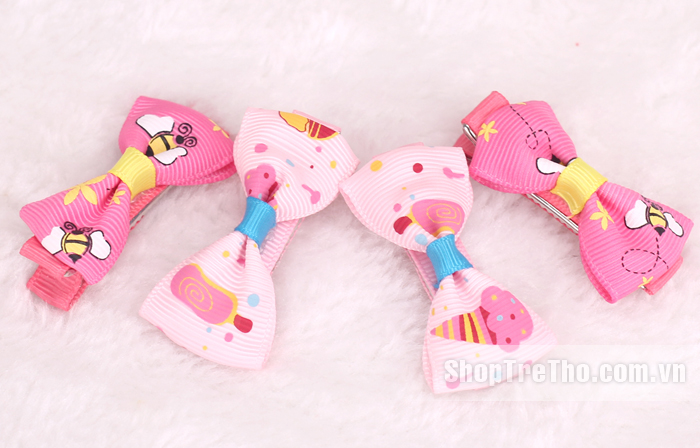 Kẹp tóc mái handmade cho bé gái nhiều màu