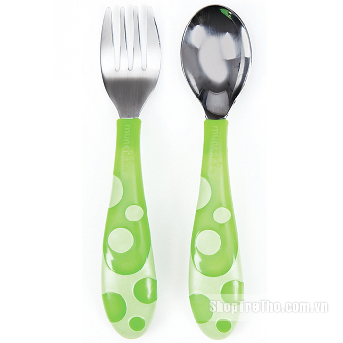 Bộ thìa dĩa tập ăn Munchkin gồm 2 chiếc Toddler Fork And Spoon
