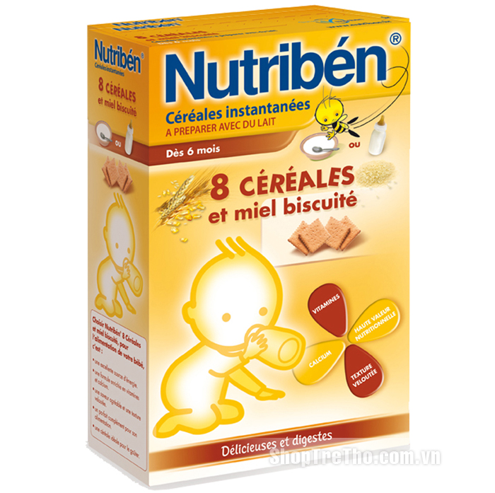 Bột pha sữa Nutriben vị lúa mỳ, biscuite 6+