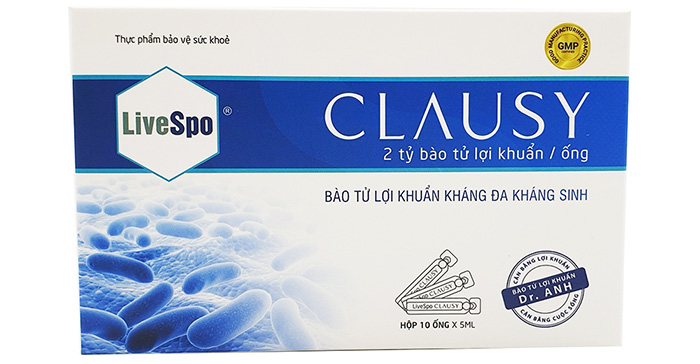 Bào tử lợi khuẩn kháng đa kháng sinh LiveSpo Clausy (10 ống x 5ml)
