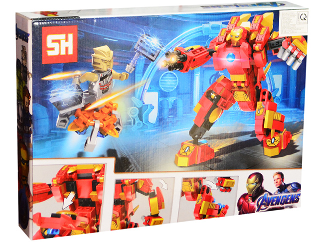 Hộp lắp ráp Avengers người sắt 257pcs 3004