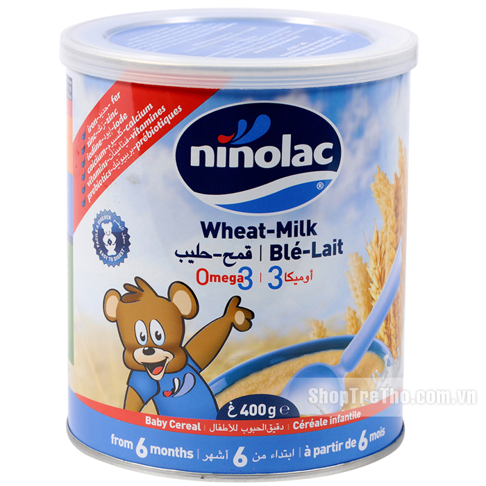 Bột ăn dặm Ninolac lúa mỳ sữa 400g 6m+