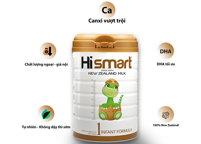 Sua bot Hismart so 1 - 800g (0-6 thang)