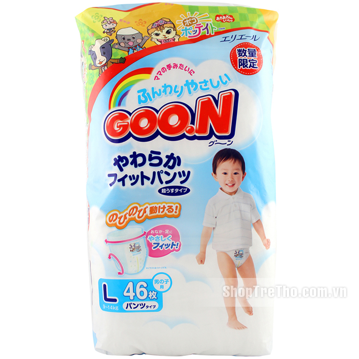 Bỉm Goon nội địa L46 cho bé trai