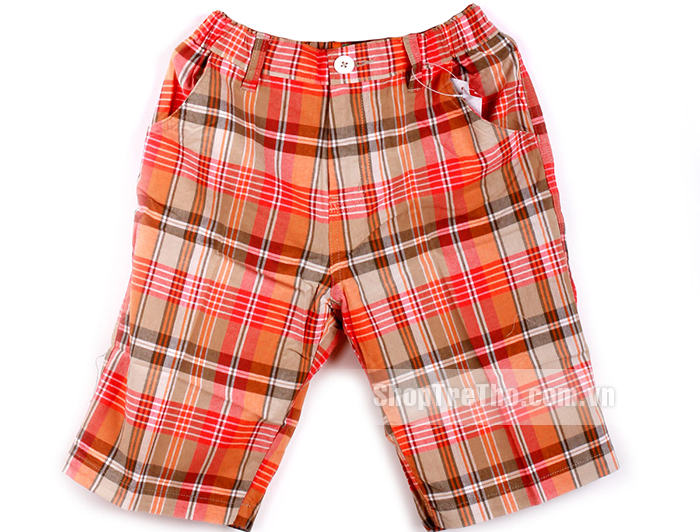 Quần short kẻ caro cho bé trai 