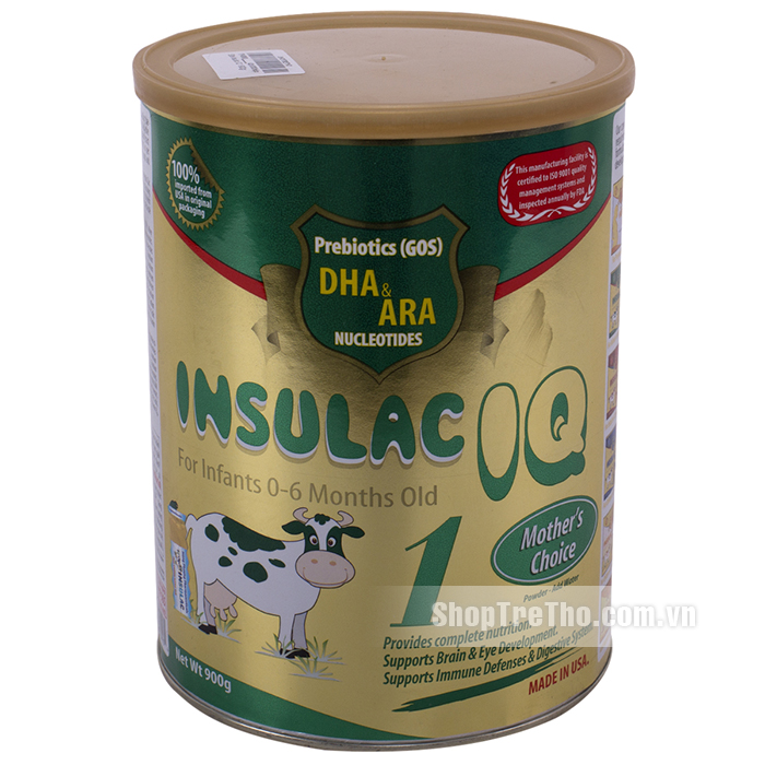 Sữa Insulac IQ 1 cho trẻ từ 0 - 6 tháng 900g