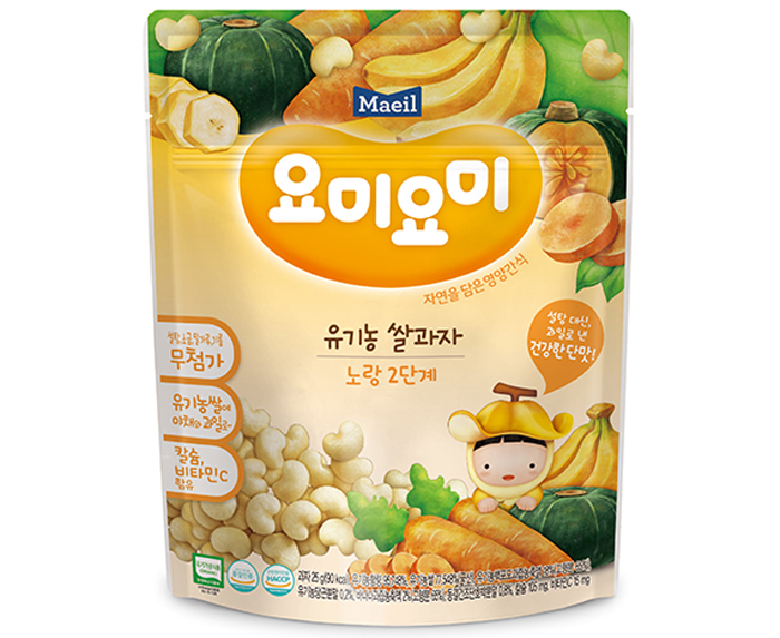 Bánh gạo Organic Yummy Yummy chuối, bí đỏ, cà rốt 12M (25g)