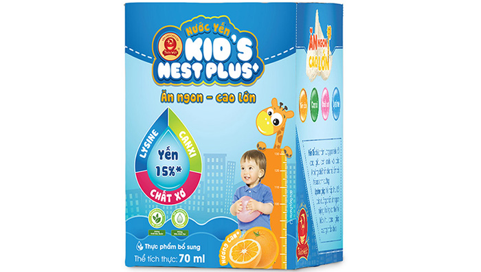 Nuoc yen Kid's Nest Plus+ huong cam (70ml)