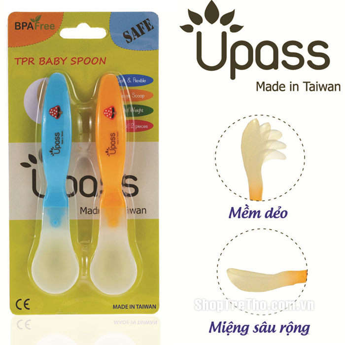 Bộ 2 thìa ăn dặm siêu mềm UPASS 