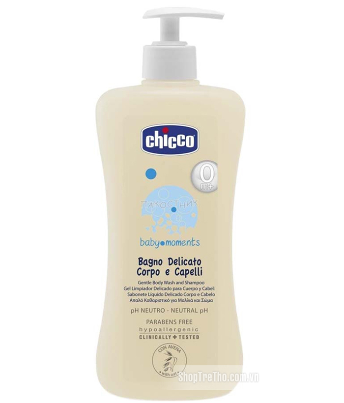 Sữa tắm gội chiết xuất Yến mạch 0M+ Chicco 500ml