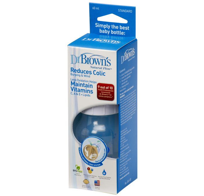 Bình sữa Dr Brown's 60ml nhựa PP