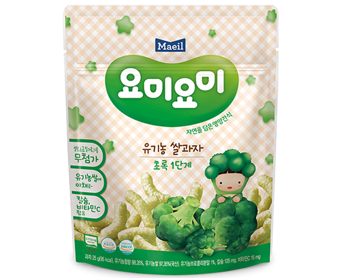 Bánh gạo Organic Yummy Yummy súp lơ xanh 7M (25g)