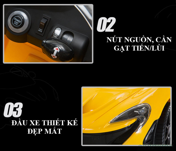 Xe ô tô điện trẻ em Mclanren 672R
