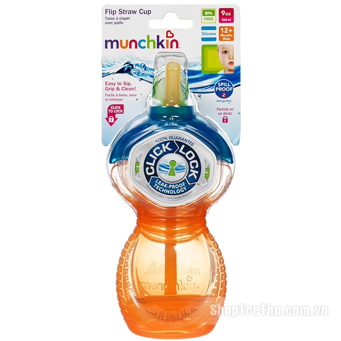 Cốc ống hút Munchkin 15424 có nắp 9oz