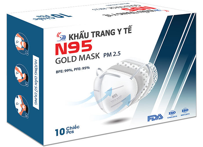 Khẩu trang y tế N95 Gold Mask Trường Dương (10c/hộp)