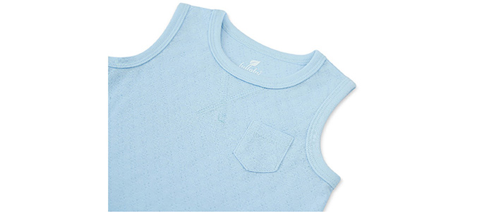 Bộ bé trai sát nách Lullaby NH83B (xanh nhạt)