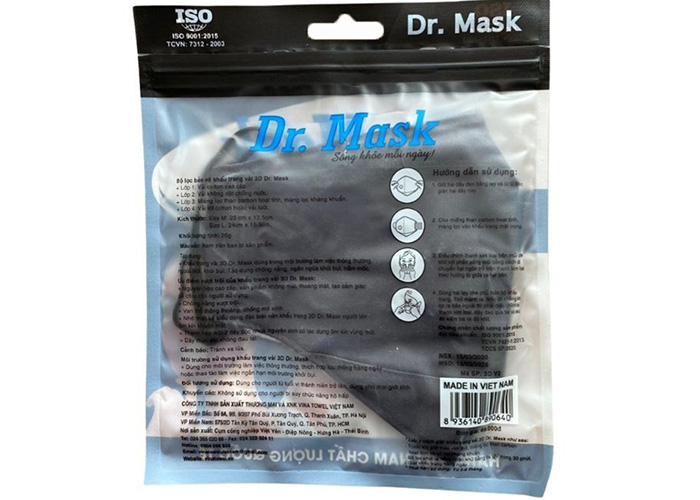 Khau trang vai 3D co van tho Dr. Mask