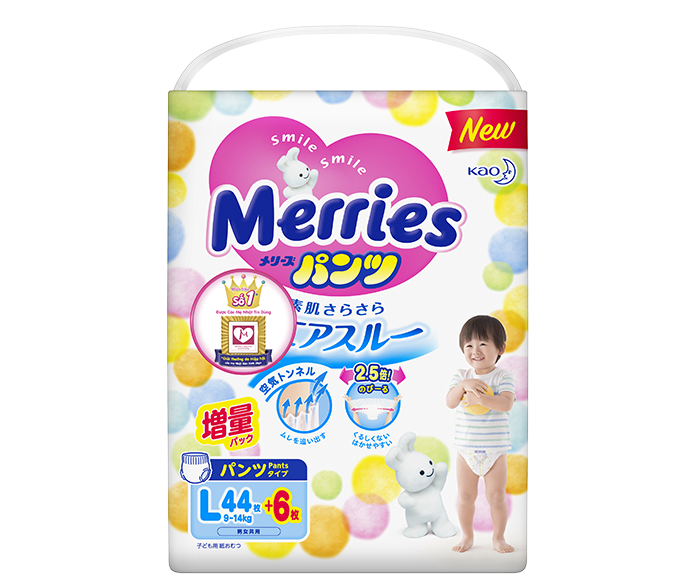 Bỉm quần Merries L44 + 6