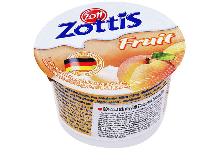 Sữa chua trái cây Zott Zottis vị Đào (100g)