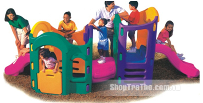 Bộ liên hoàn cầu trượt 2 khối ống chui