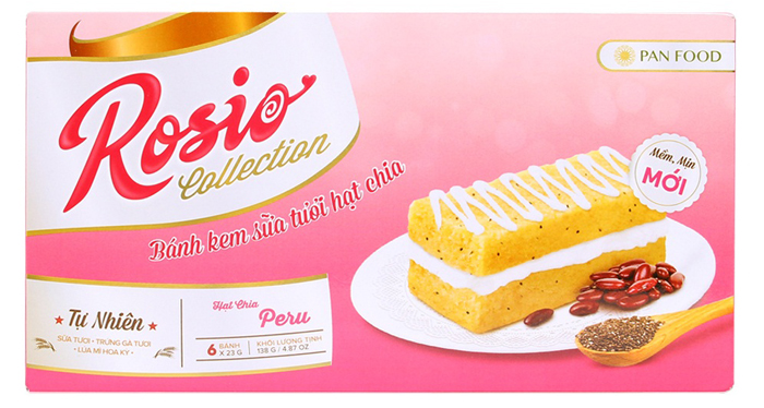 Bánh kem sữa tươi Rosio - Hạt Chia Peru (138gr)