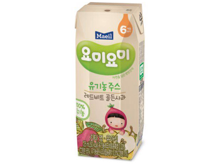 Nước ép Organic Yummy Yummy củ dền & táo vàng 6M (125ml) 