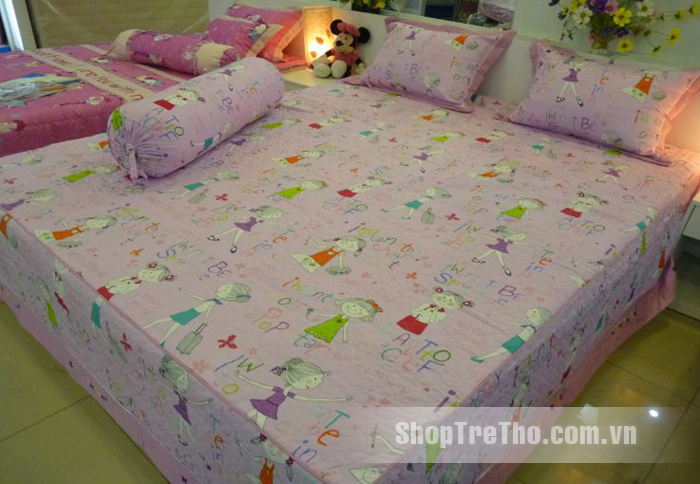 Bộ chăn ga gối Little Girl Cotton 112