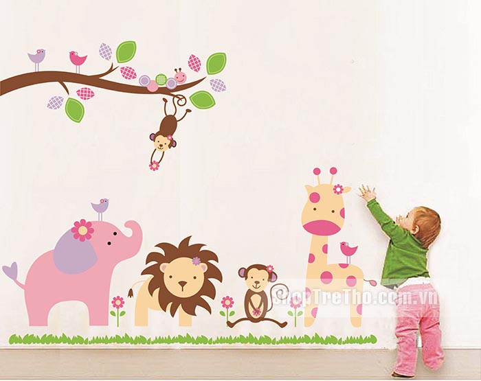 Tranh dán tường vườn thú M0068