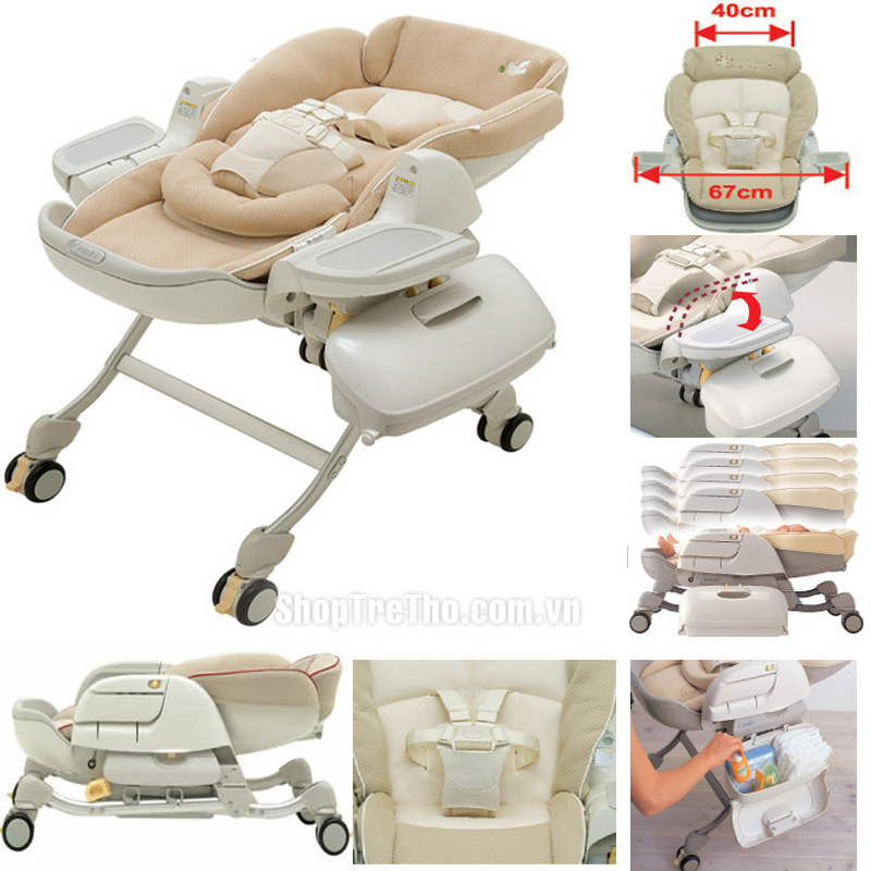 Ghế ăn đa năng combi Roanju Dot Beige