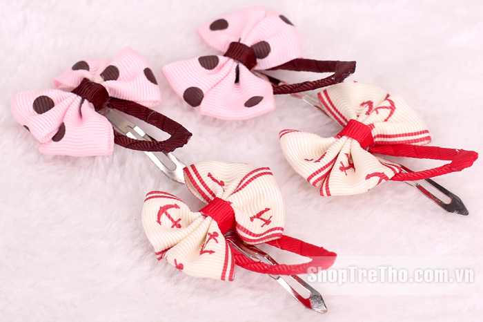Kẹp tóc mái handmade cho bé gái nhiều màu