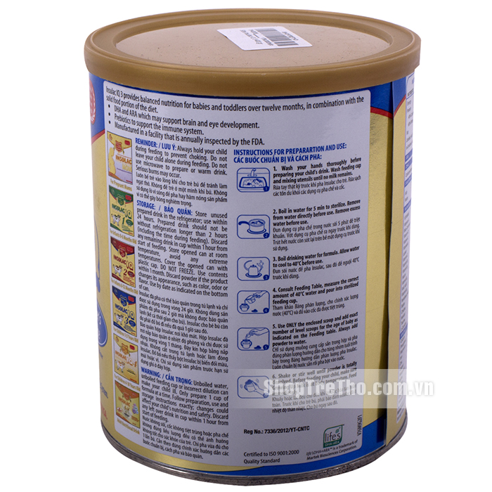 Sữa Insulac IQ số 3 cho trẻ từ 1 – 3 tuổi 400g