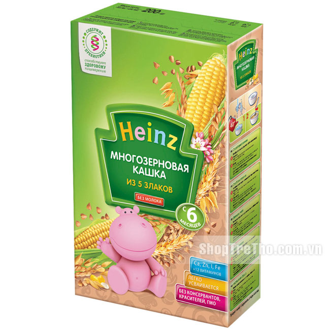 Bột ăn dặm Heinz Nga lúa mạch ngô 200g